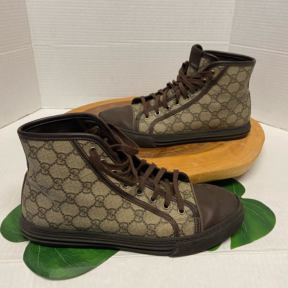 GUCCIMid TOP Classic Coated Canvas Sneakers